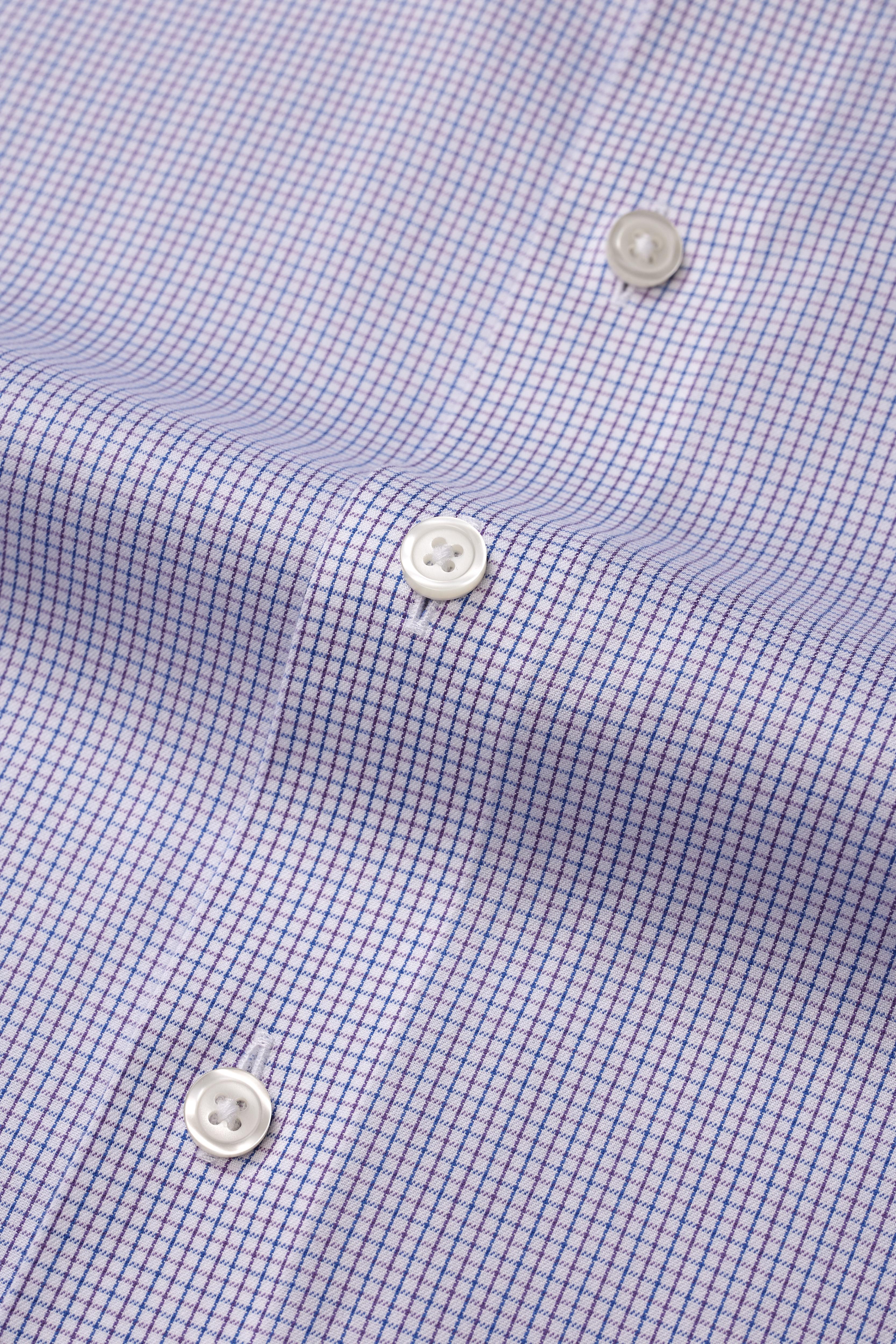 Greenwhich Blue Red Micro Check Shirt - Image 5