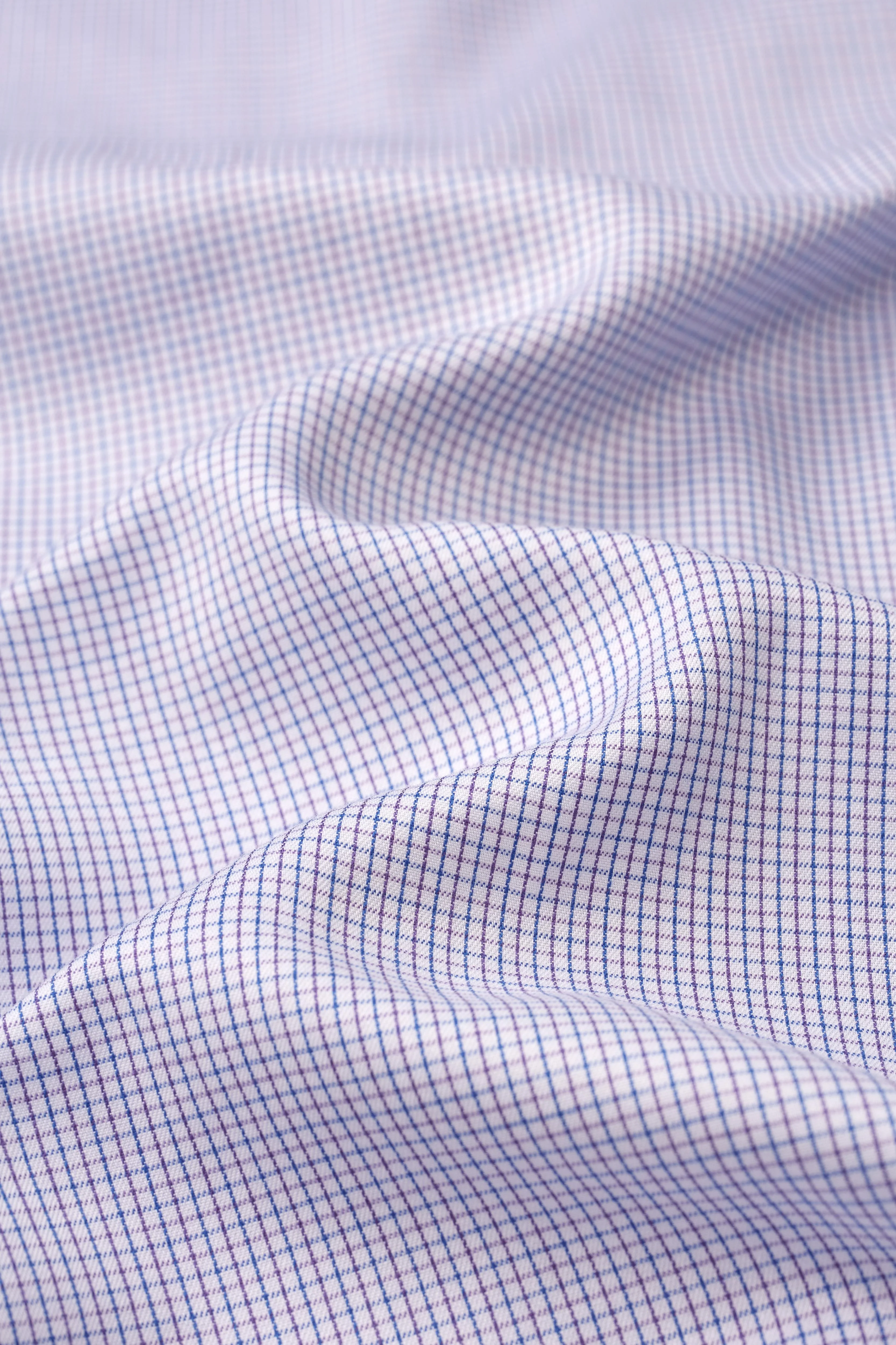 Greenwhich Blue Red Micro Check Shirt - Image 6