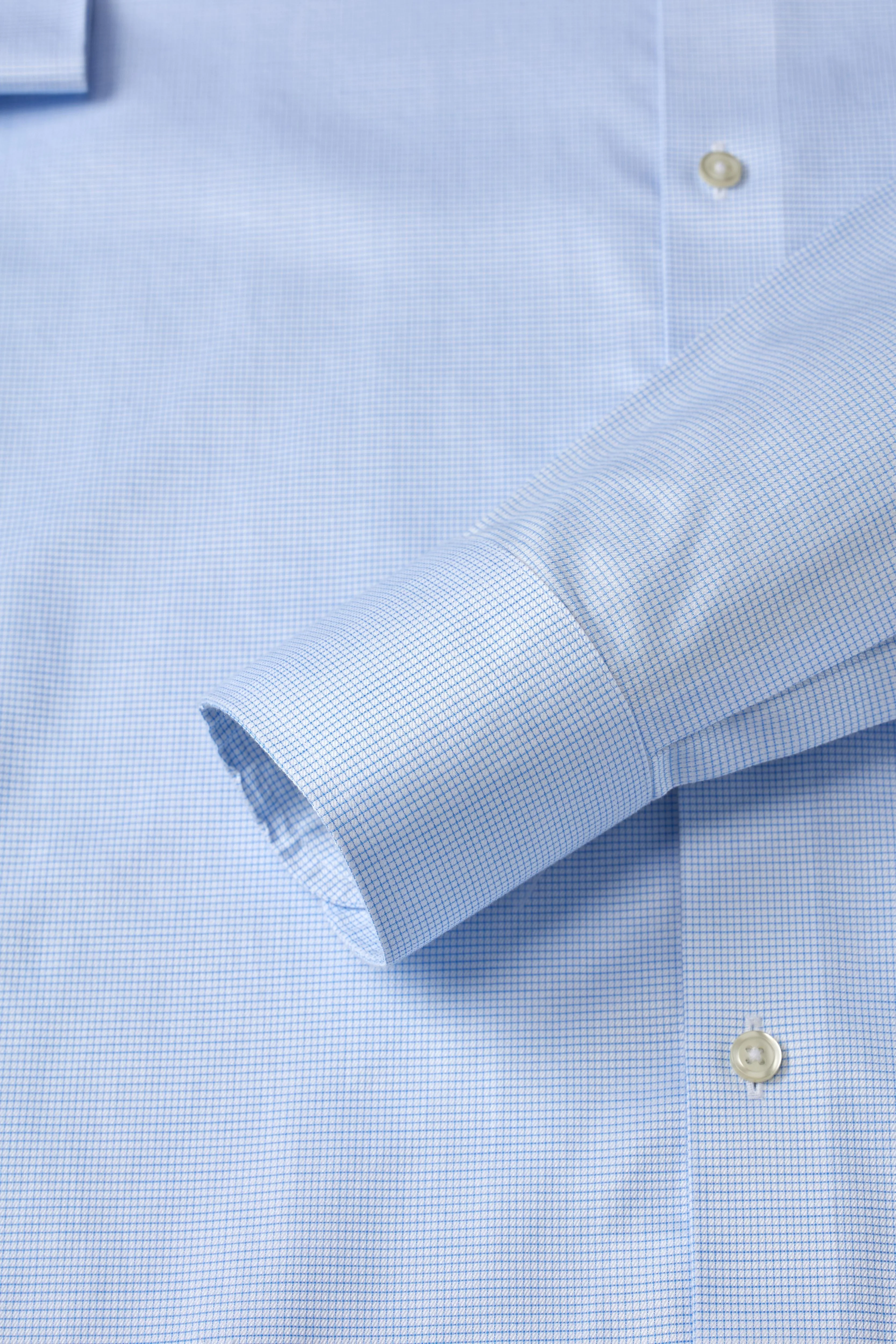 Greenwich Light Blue Grid Shirt - Image 3