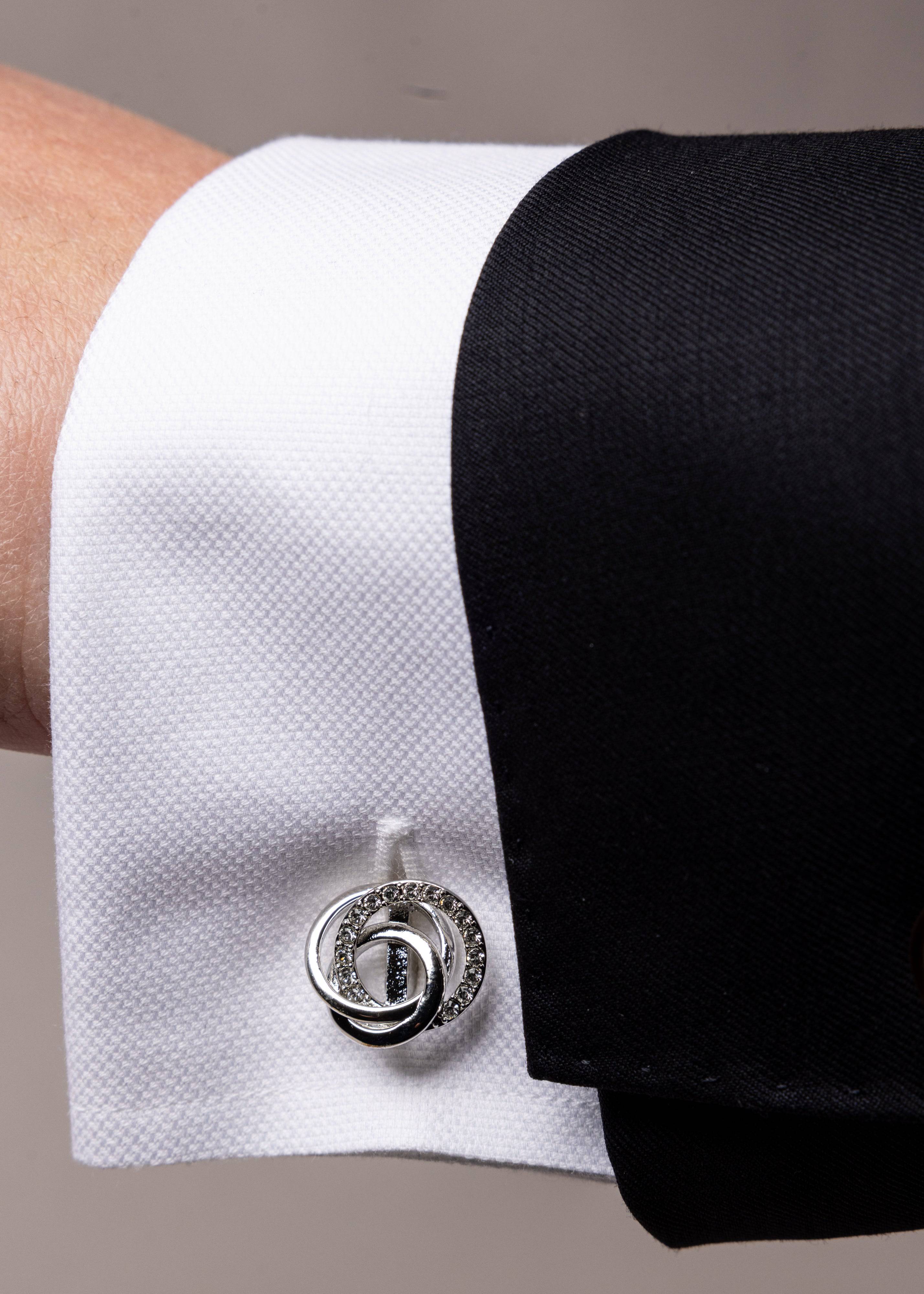 Swarovski Interspiral Diamond Stud Cufflinks - Image 4