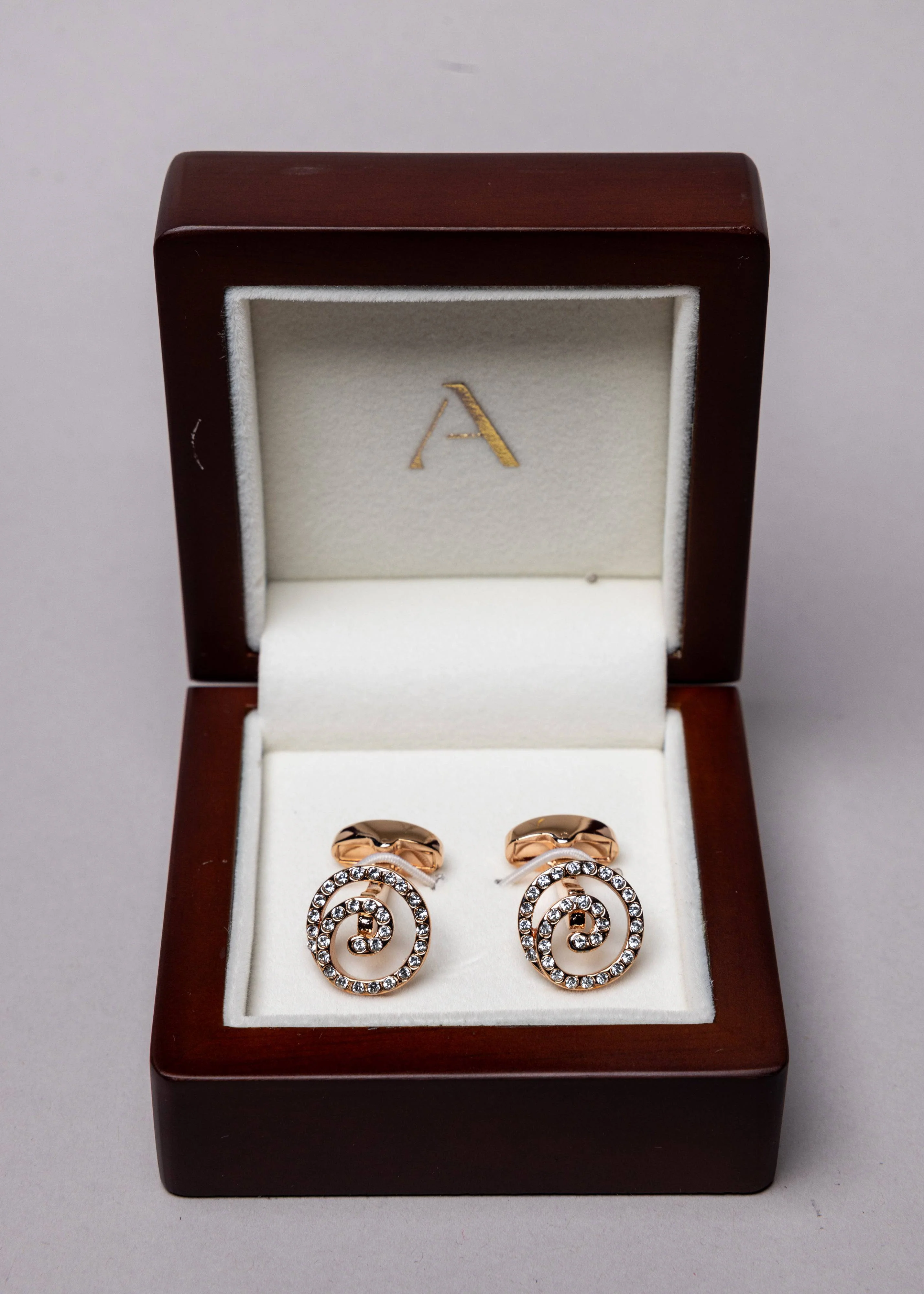 Swarovski Spiral Stud Cufflinks - Image 5