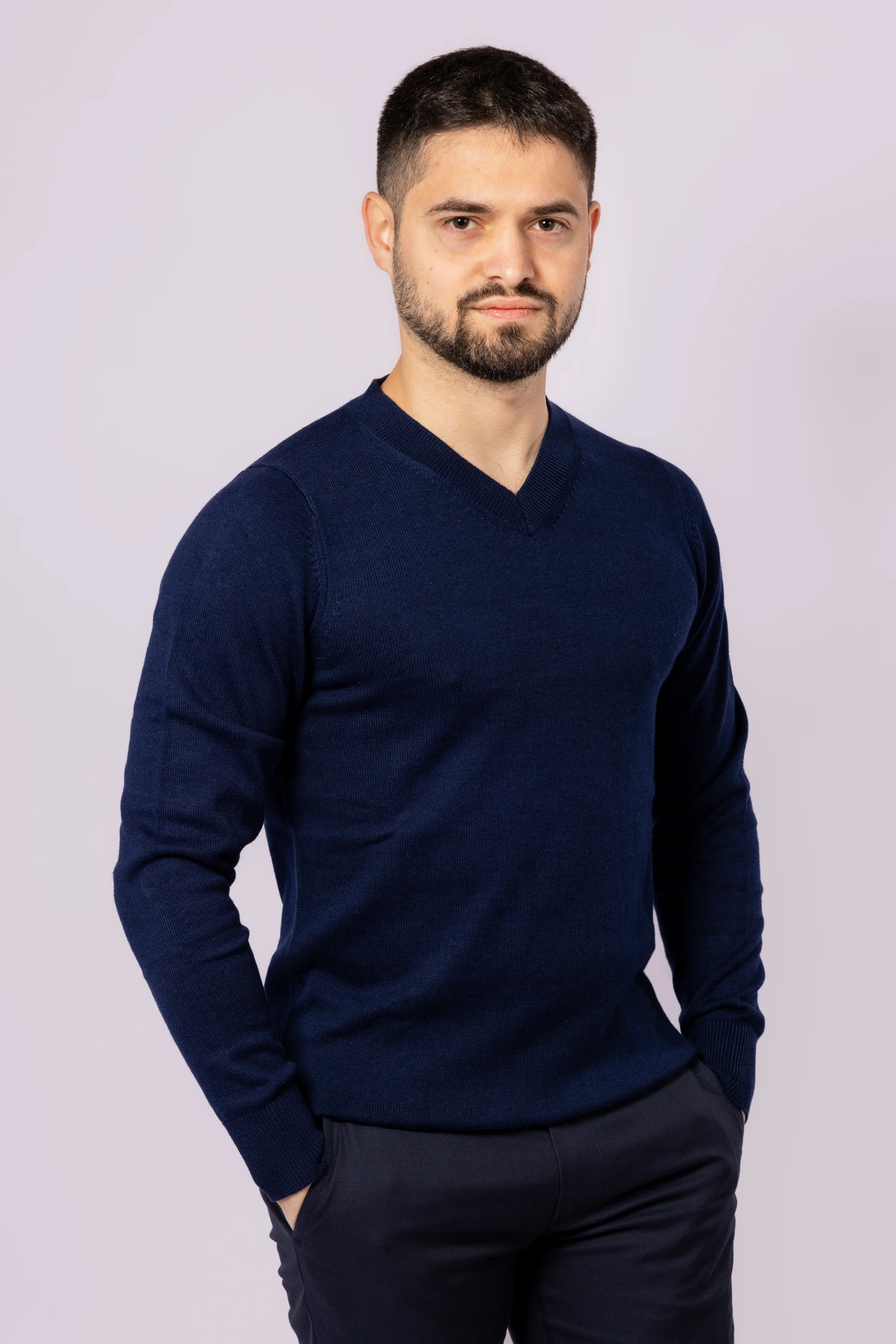 V Neck Pullover Sweater - Image 3